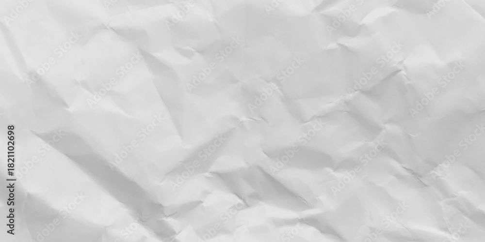 Fototapeta premium Textured crumpled white paper background, symbolizing creativity, brainstorming, and the beauty of imperfection. Vector illustration.