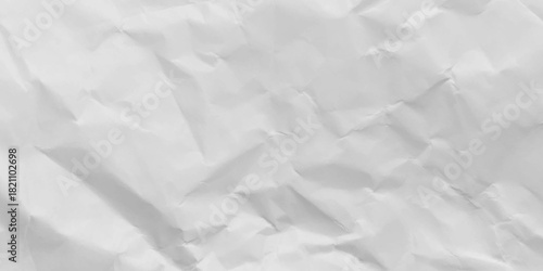 Textured crumpled white paper background, symbolizing creativity, brainstorming, and the beauty of imperfection. Vector illustration.