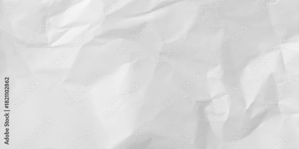 Obraz premium Textured crumpled white paper background, symbolizing creativity, brainstorming, and the beauty of imperfection. Vector illustration.