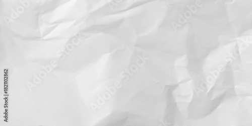 Textured crumpled white paper background, symbolizing creativity, brainstorming, and the beauty of imperfection. Vector illustration.