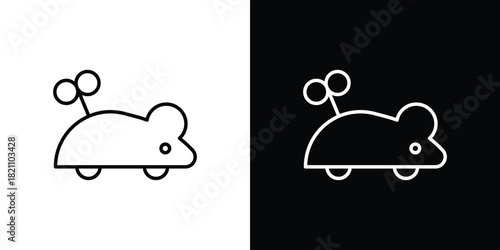 Mouse toy icons for UI elements. High-quality vector illustration.
