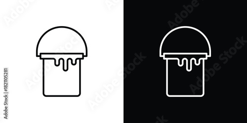 Paint bucket icons for UI elements. High-quality vector illustration.