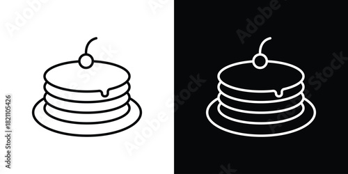 Pancake icons for UI elements. High-quality vector illustration.