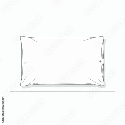 Soft White Rectangular Pillow for Comfortable Sleep and Relaxation Essential Home Decor