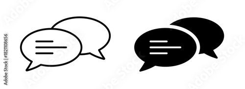 Speech bubble icon. Talk and conversation. Support, Messaging, Chatting
