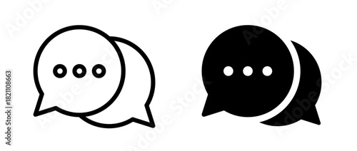 Speech bubble icon. Talk and conversation. Support, Messaging, Chatting