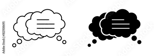 Speech bubble icon. Talk and conversation. Support, Messaging, Chatting