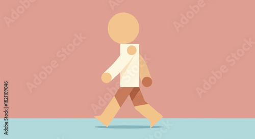 Animated Stick Figure Walking - A Simple Yet Expressive Character.