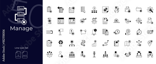 Manage Duotone Editable Icons set