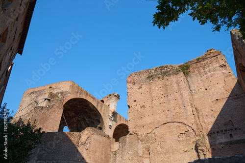 Basilica of Maxentius in the Roman Forum in Rome, Italy.