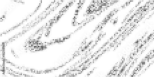 Spotted black and white grunge vector line background. Abstract halftone illustration background. Grunge grid polka dot background pattern