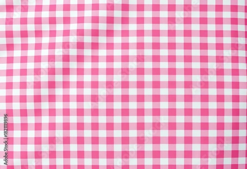 Delicate pink and white gingham check, seamless repeat, gift wrap, summer