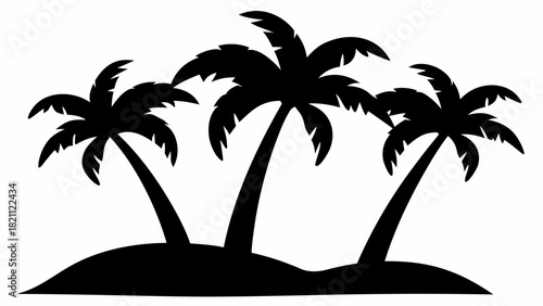 Dreamy tropical island escape with swaying palm trees, evokes vacation vibes perfect for travel blogs, summer promotions, and inspiring holiday designs