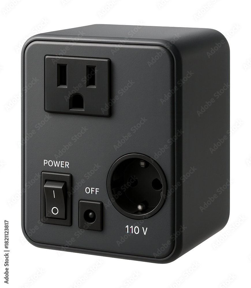 Fototapeta premium Space-saving voltage transformer ideal for tiny homes.