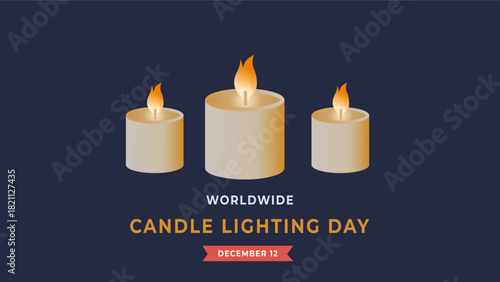 Worldwide Candle Lighting Day Flyer illustration