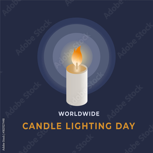 Worldwide Candle Lighting Day Flyer illustration