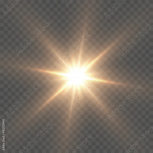 Light star gold png. Light sun gold png. Light flash gold png. vector illustrator.	
