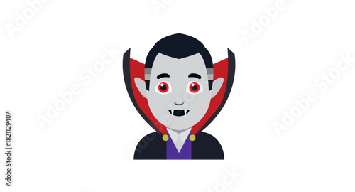 vampire man halloween spooky dracula men person emoji symbol sign icon vector illustration isolated flat