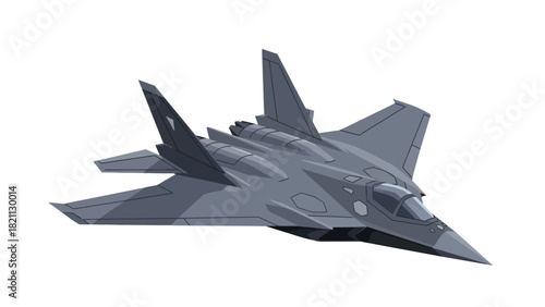A pixelated gray stealth fighter jet shown from a threequarter perspective