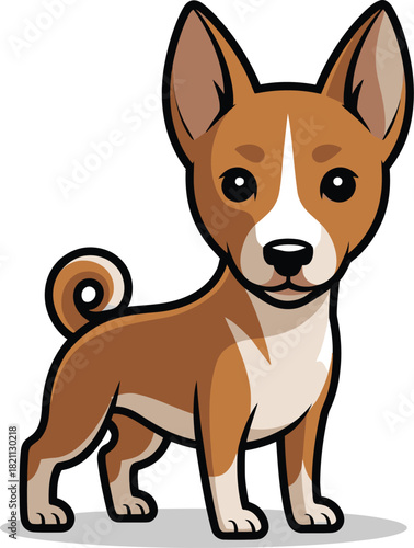  Cute cartoon a illustrator vector Basenji