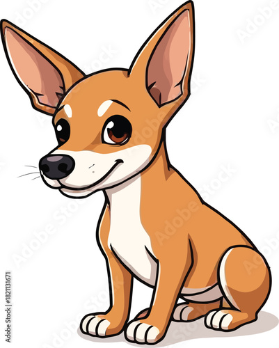 Cute cartoon a illustrator vector Basenji