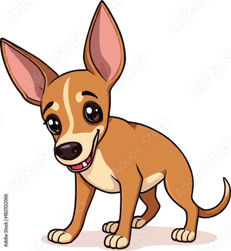  Cute cartoon a illustrator vector Basenji
