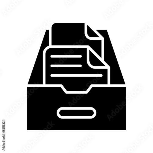 Document Archiving glyph icon