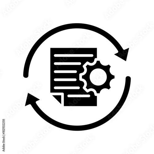 Document Workflow glyph icon