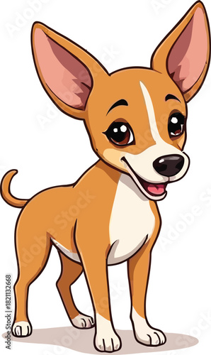  Cute cartoon a illustrator vector Basenji