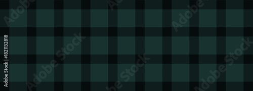Seamless dark green buffalo plaid pattern with bold checkered squares in deep forest tones, perfect for Christmas, winter décor, textiles, and cozy backgrounds