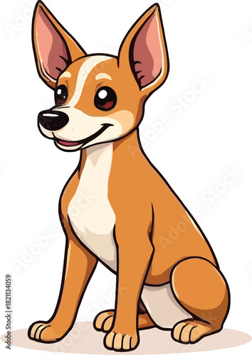  Cute cartoon a illustrator vector Basenji