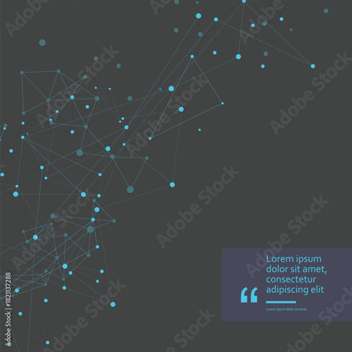 Digital Constellation Abstract Network in Space. Vector background