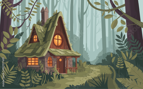 Enchanting Forest Cottage A Cozy Retreat Nestled Amidst Lush Greenery