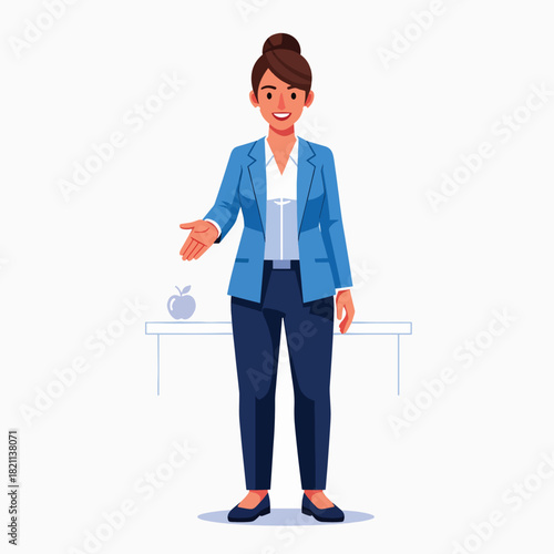 Friendly professional businesswoman extending her hand for a handshake in a modern office setting ready to greet colleagues