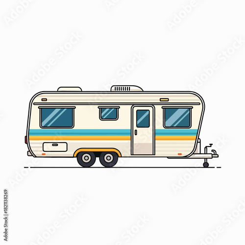 Vintage Travel Trailer Retro Camper RV Recreational Vehicle Camping Vacation Adventure