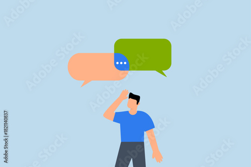 Second opinion, businessman think from listening to second opinion and make decision.