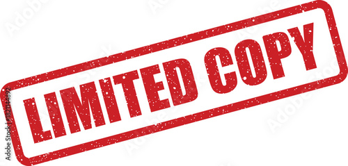 Distressed grunge style rubber stamp mark featuring the text limited copy, indicating exclusivity or rarity