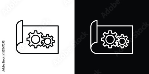 Prototyping icon outline. Vector isolated pictogram for web