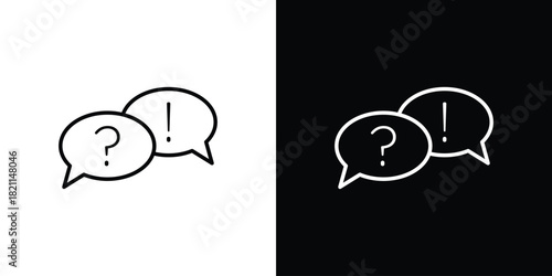 QNA icon outline. Vector isolated pictogram for web