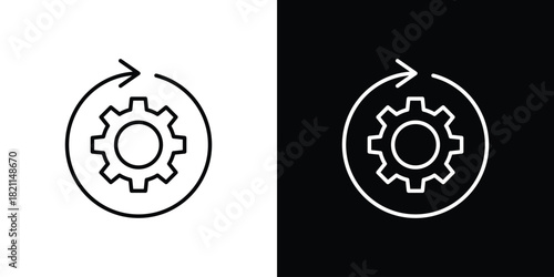 Recovery icon outline. Vector isolated pictogram for web