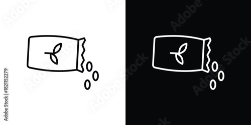 Seeds icon outline. Vector isolated pictogram for web