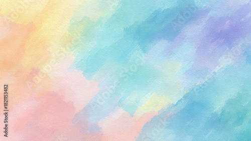淡いパステル調の水彩アート背景 カラフルで優しい抽象デザイン