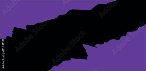 Collection of Purple and Black Paper-Torn Rectangle Shapes with Distressed Edges for Calligraphy Frames, Headers, and Creative Layout Backgrounds