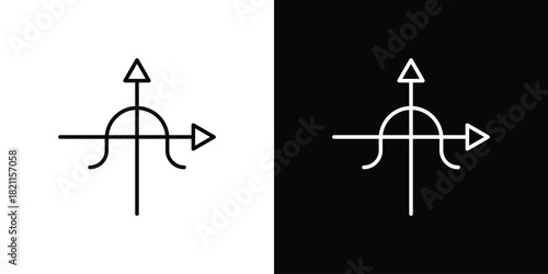 Photos Tangent icon outline. Vector isolated pictogram for web