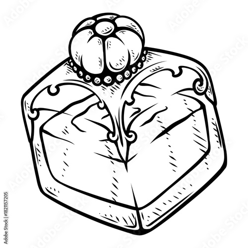 perfume vector with line art drawing illustration