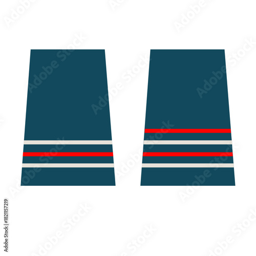 Galon de passant d'épaule de l'armée de l'air belge. Volontaire d'élite : Caporal-chef, Premier caporal-chef
