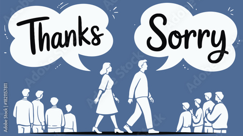 Minimalist abstract scene with deep blue background and geometric elements in vibrant colors