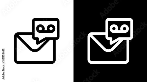 Voicemail With Icon Set Design