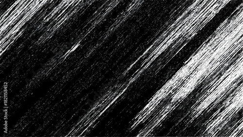 Distressed black background with diagonal white grunge scratches overlay texture isolated on transparent background, Vector, illustration