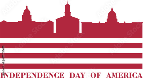 250 years Anniversary card design. 250th anniversary sticker, label, tag, badge to celebrate Independence Day of America on 4th July